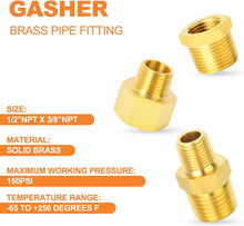 Load image into Gallery viewer, 30-Piece Brass NPT Pipe Fitting Set - Hex Bushing &amp; Reducers for Plumbing