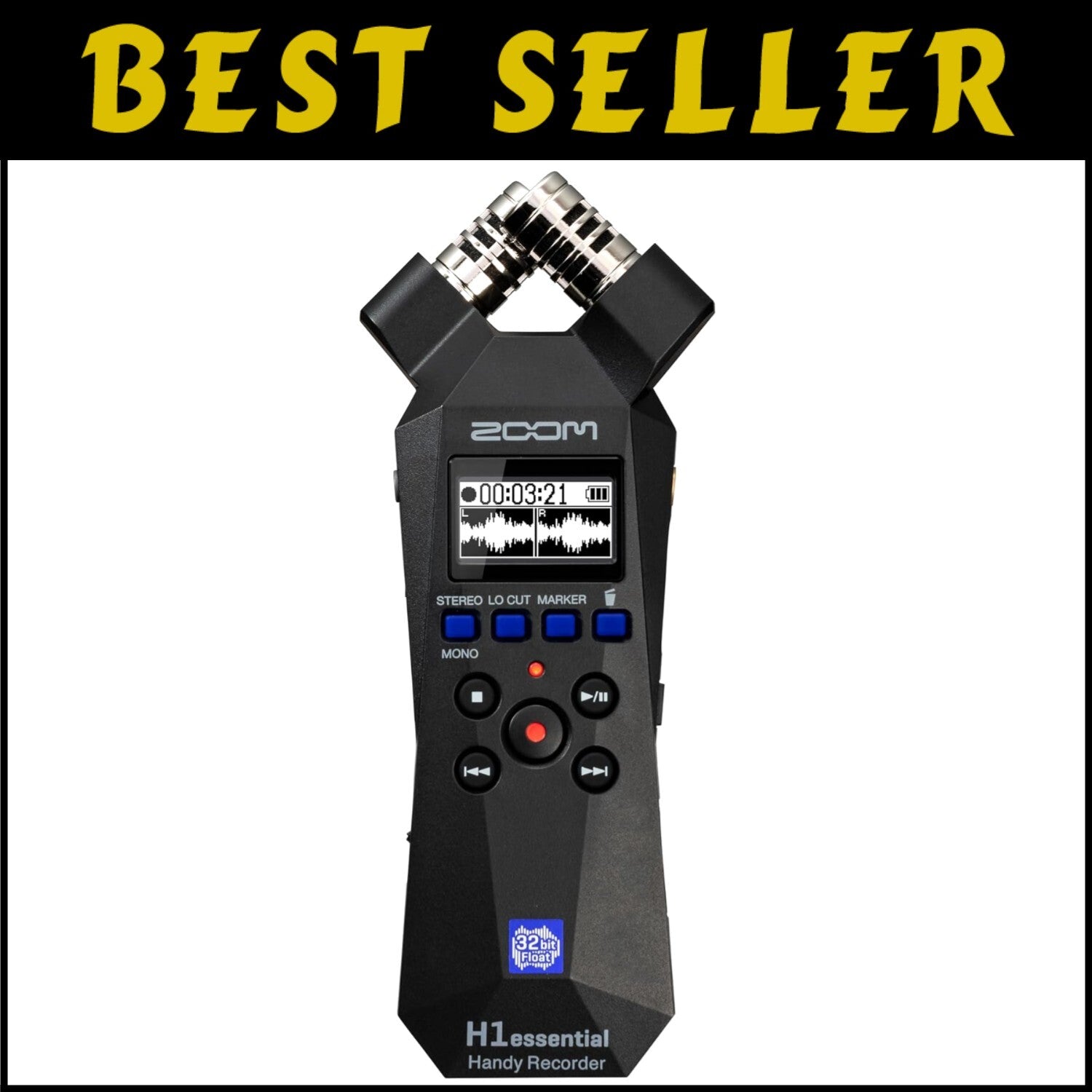 Versatile Stereo Handy Recorder with 32-Bit Float & Audio Guidance for All Users