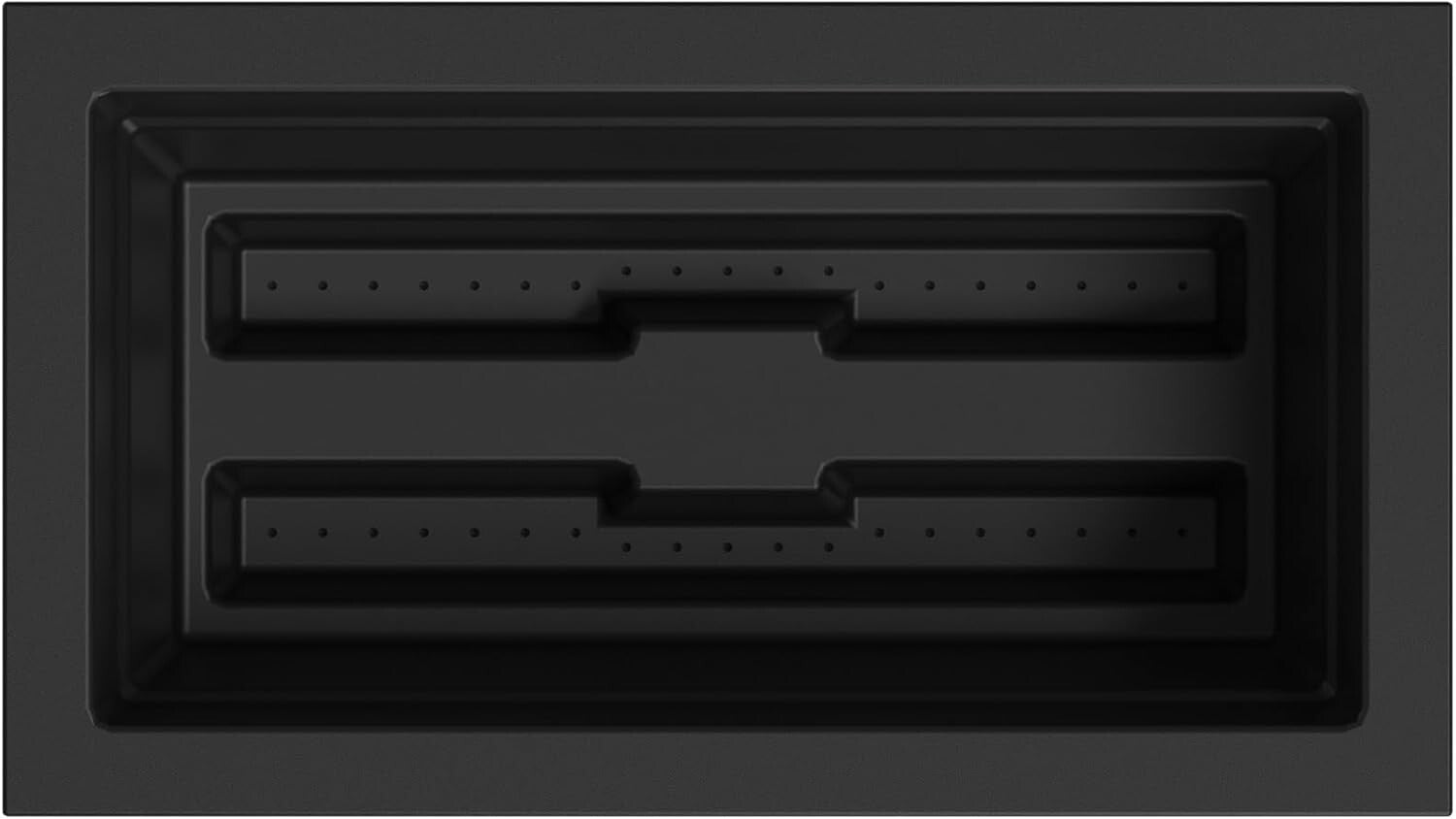 Self-Watering 20x36in Outdoor Planter with Built-In Water Reservoir - Black