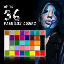 Load image into Gallery viewer, Professional 36-Color SFX Makeup Palette with Brushes - Non-Toxic &amp; Easy Apply