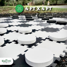 Load image into Gallery viewer, Portable 4ft x 4ft Giant Checkers &amp; Tic Tac Toe Game - Easy-Clean Foam Design
