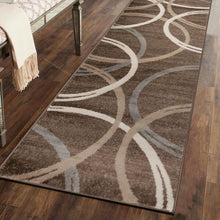 Load image into Gallery viewer, Stylish 2'7" x 6' Brown Area Rug, Soft Polypropylene, Perfect for Indoor Living