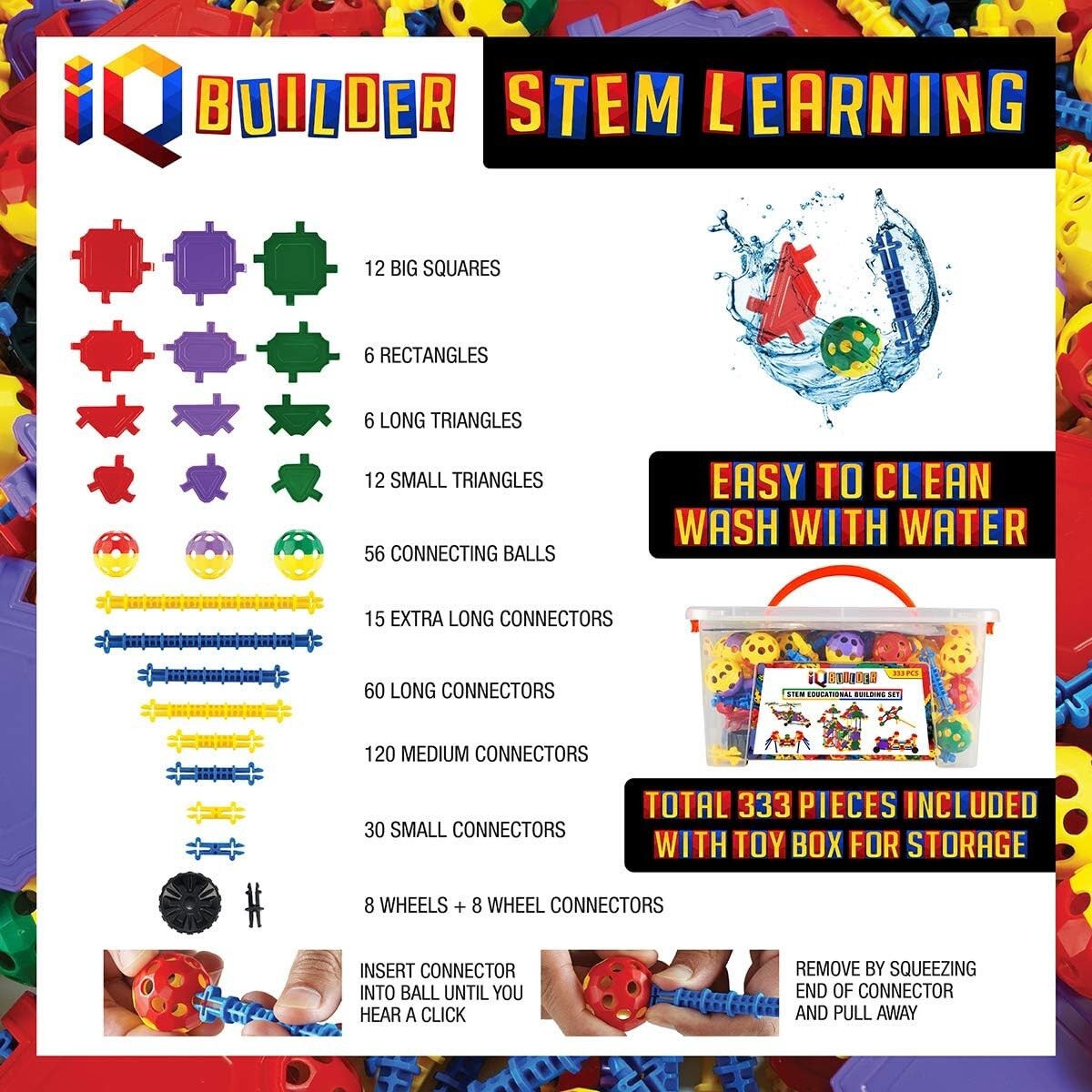 Creative STEM Building Blocks - Teacher Recommended Learning Toy for Ages 5-10