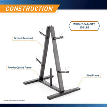 Load image into Gallery viewer, Sturdy Weight Plate Tree for 1-Inch Plates - Ideal for Home Gym Clutter