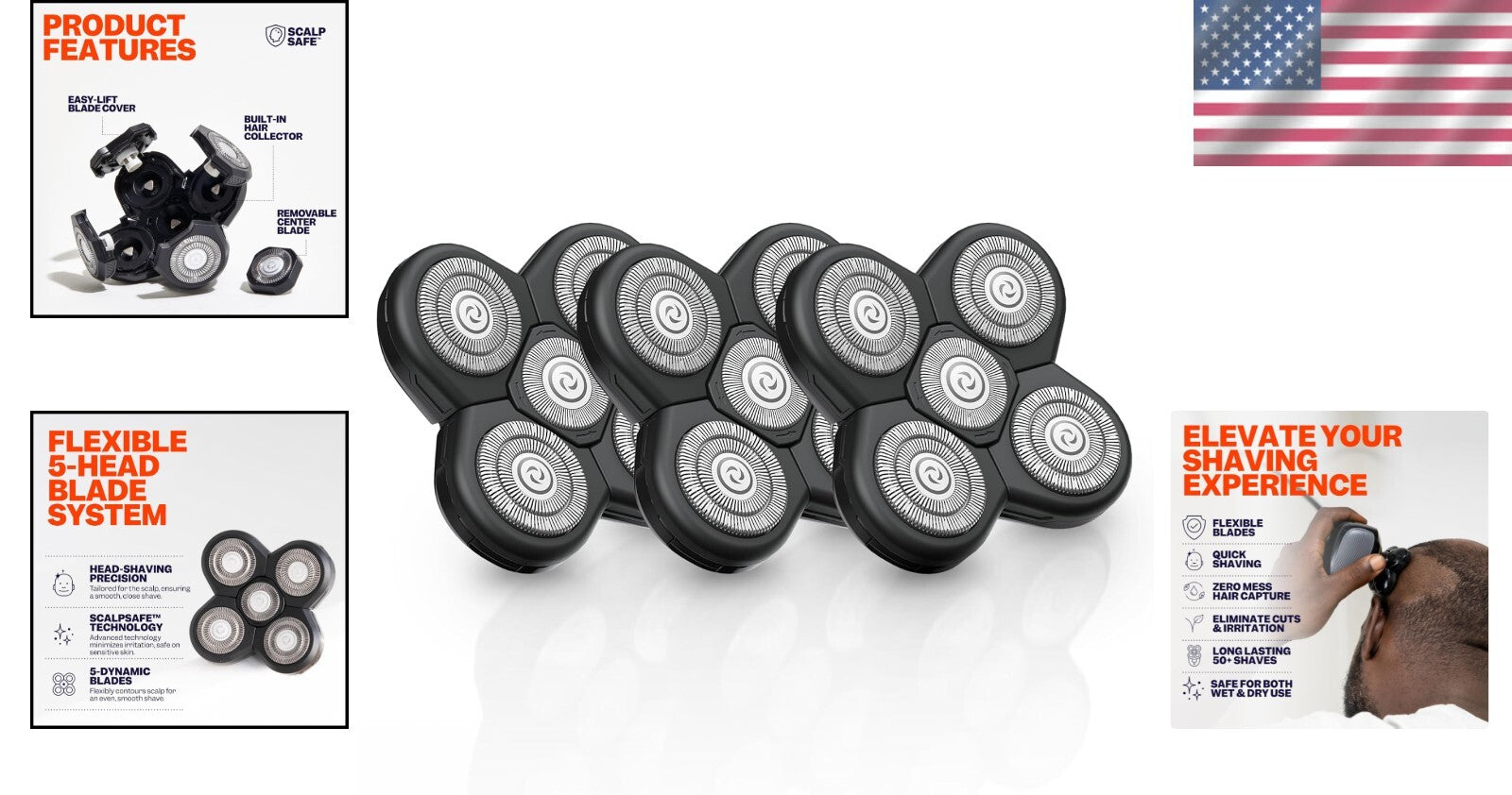 FlexSeries Compatible Blade Refills - Irritation-Free, QuickSnap Installation