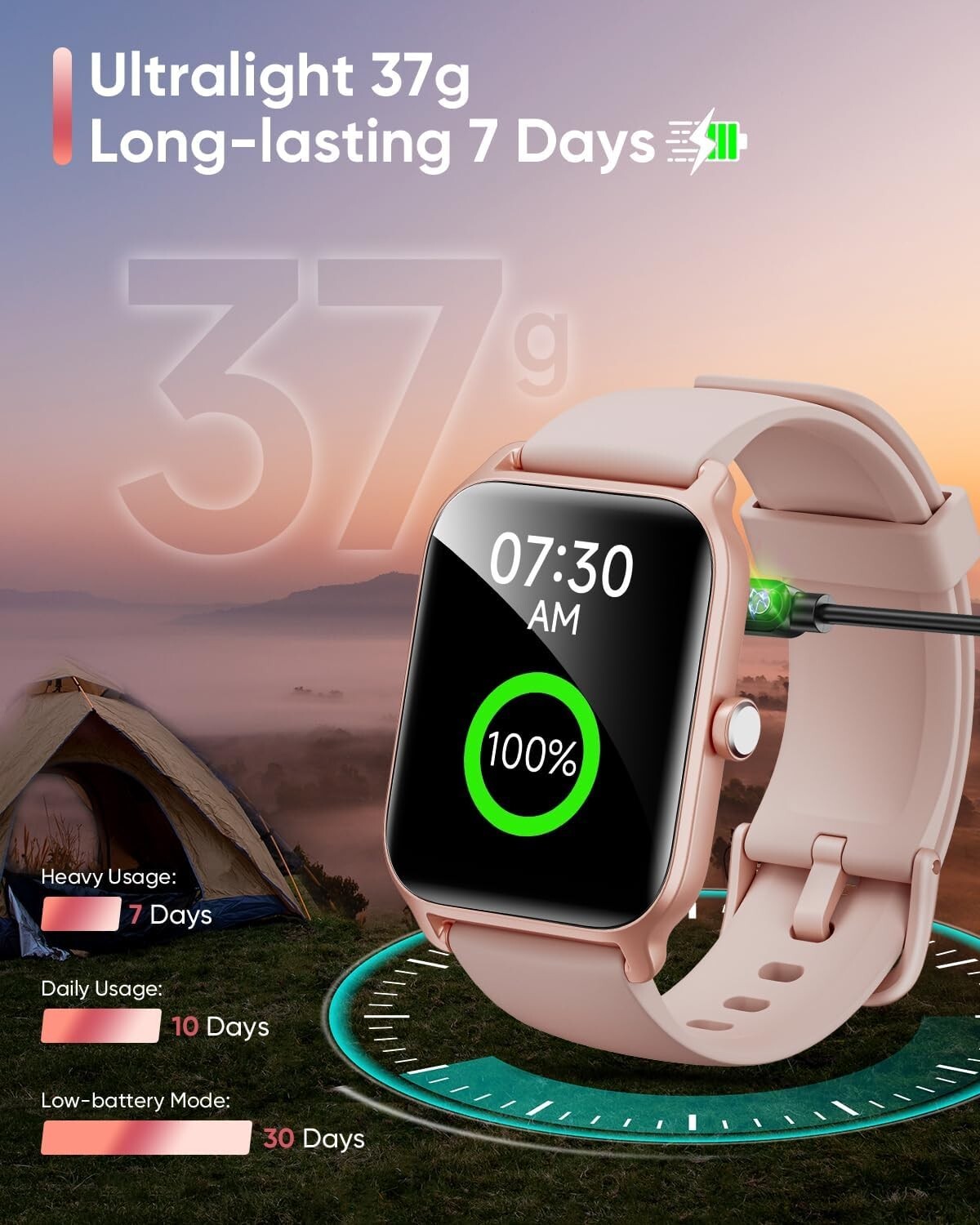 Elegant 1.8" HD Smart Watch for Women - Bluetooth Calling, Activity Tracker