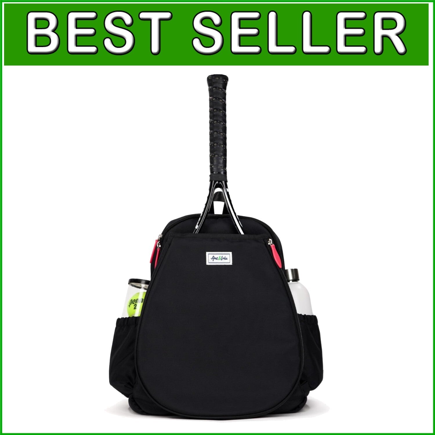Functional & Fashionable Tennis Backpack with Extra Padding & Water Bottle Slots