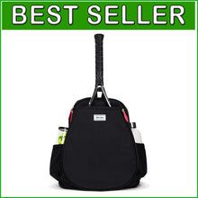 Load image into Gallery viewer, Functional &amp; Fashionable Tennis Backpack with Extra Padding &amp; Water Bottle Slots