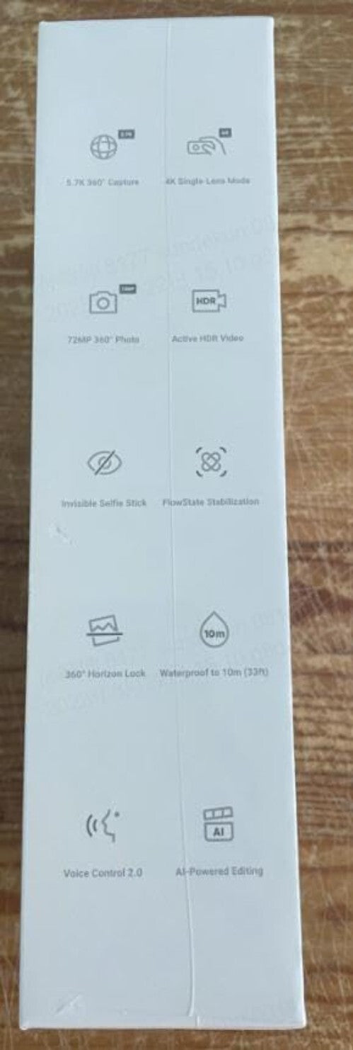Stunning 360 Action Camera with 5.7K HDR Video, Invisible Selfie Stick & 4K Mode