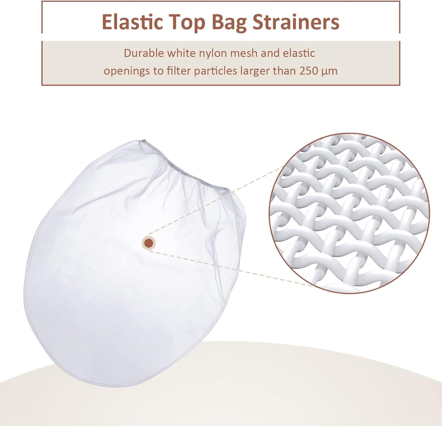 200 Fine Mesh Paint Strainer Bags with Elastic Tops - Smooth Painting Solution