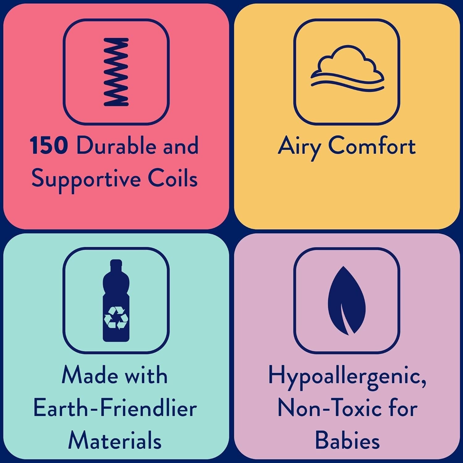 Durable Waterproof Mattress for Cribs and Toddlers - GREENGUARD Gold Certified