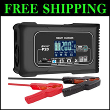 Load image into Gallery viewer, Smart Car Battery Charger - 20 Amp/12V &amp; 24V Compatible with Multi-Vehicle Use