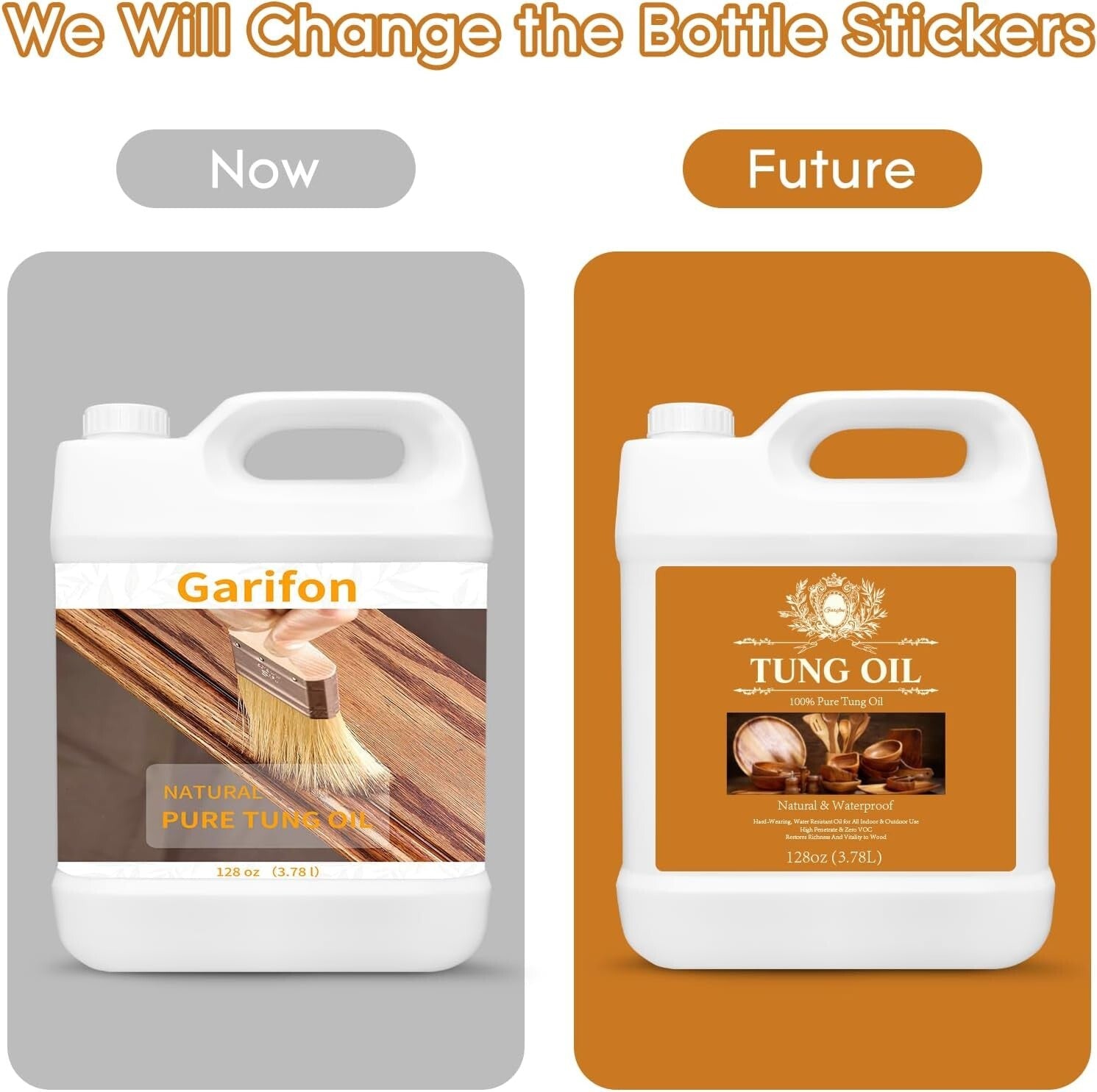 Eco-Friendly 1 Gallon Tung Oil Finish - Perfect for Furniture and Food Surfaces