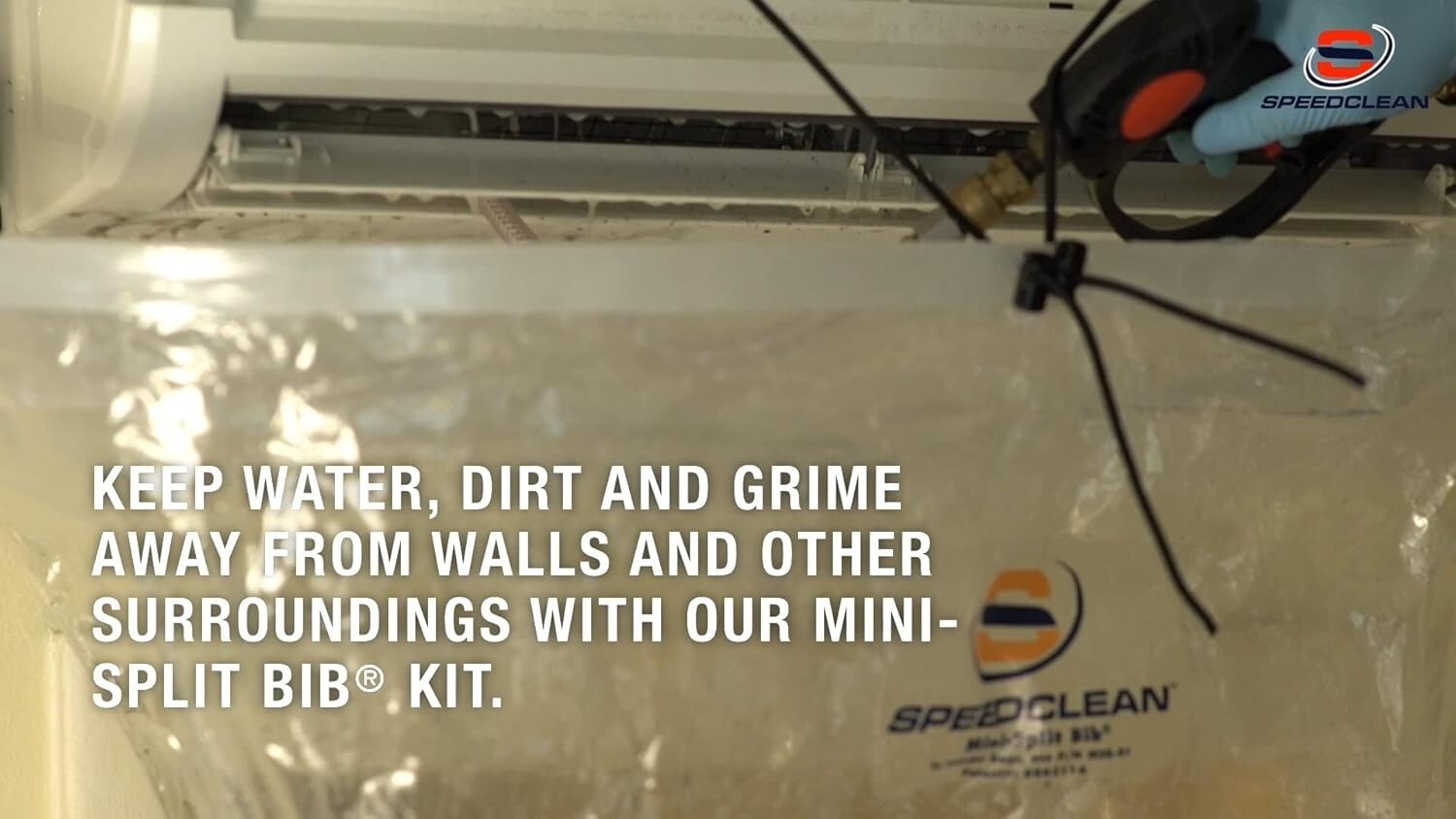 Mini Split Cleaning Bib Kit for Efficient Coil Maintenance - Up to 45 in. Units