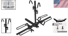 Load image into Gallery viewer, Compact 2-Bike Hitch Mount Platform with Secure Clamp for Easy Transportation