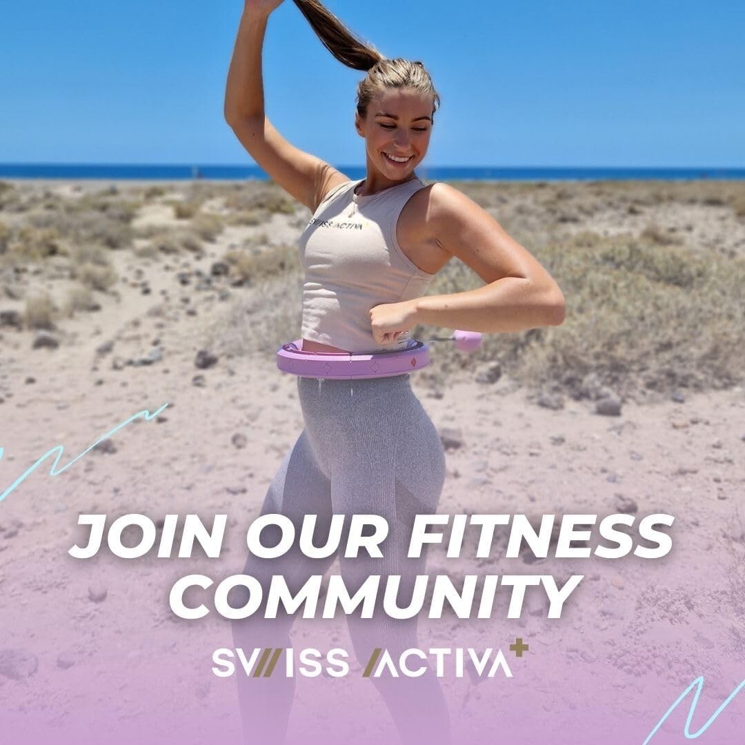 Adjustable Infinity Weighted Hula Hoop for Belly Fat Loss - Track Your Progress