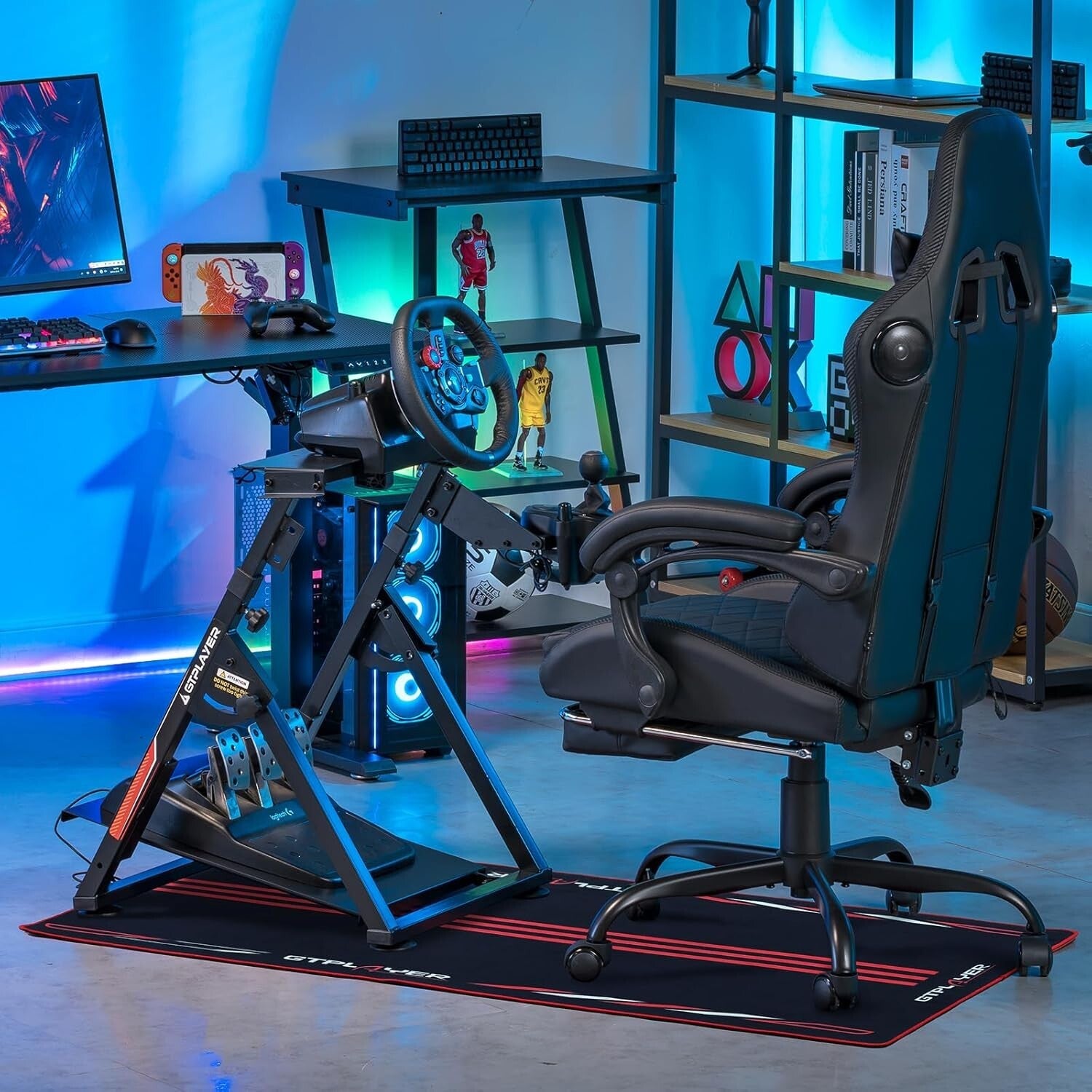 PRO Adjustable Wheel Stand: Durable Simulator Cockpit for Sim Racing Enthusiasts