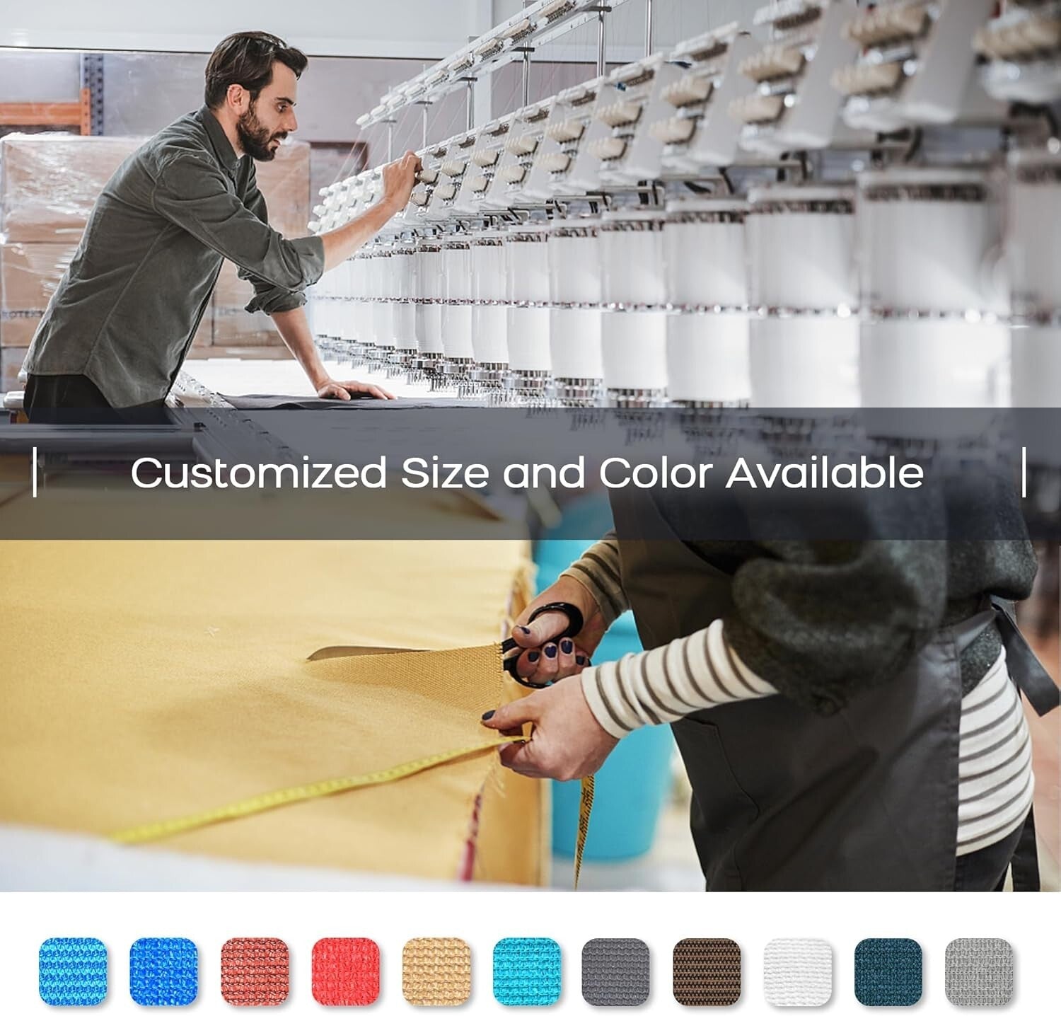 Versatile 8x10 FT Privacy Shade Fabric with Double Grommets for Outdoor Spaces