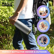 Load image into Gallery viewer, Reusable 17oz Vacuum Insulated Bottles - Gray Stainless Steel Sports Hydration