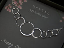 Load image into Gallery viewer, Beautiful 80th Birthday Gifts for Women - Sterling Silver Necklace with Gift Box