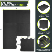 Load image into Gallery viewer, Durable Interlocking EVA Foam Exercise Mat - 24 Sq Ft of Cushioned Flooring
