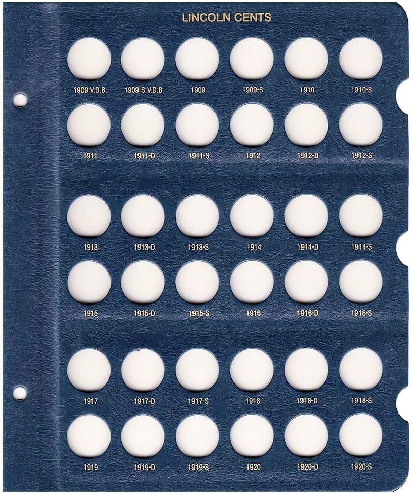 Coin Collector's Essential: Lincoln Cent Album with Historical Mint Info Inside