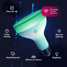 Load image into Gallery viewer, Weatherproof Smart BR30 LED Light Bulbs, 1100 Lumens, Dimmable, Indoor/Outdoor