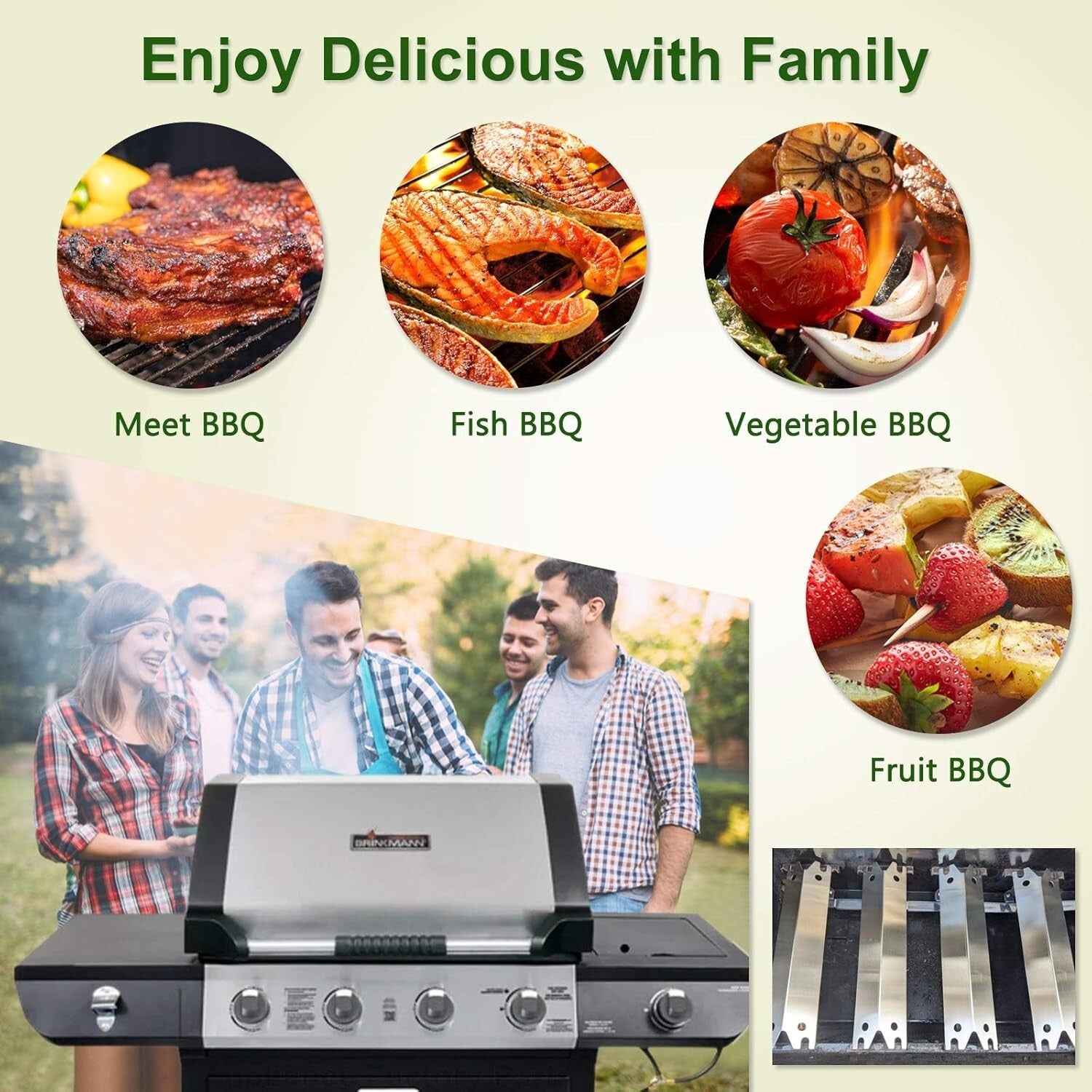 Durable 11-Piece Replacement Kit for Brinkmann 810-2410-S & 810-2411-S Grills