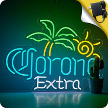 Load image into Gallery viewer, Stylish 24" Beer Neon Sign - Ice Blue Acrylic Light with Dimmer &amp; Chain