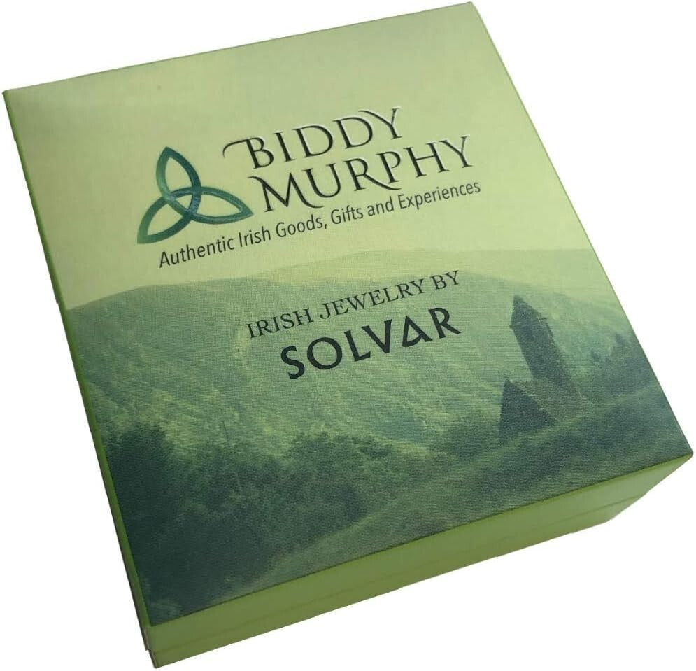 Artisan Irish Claddagh Pendant with Connemara Marble - Elegant Celtic Jewelry