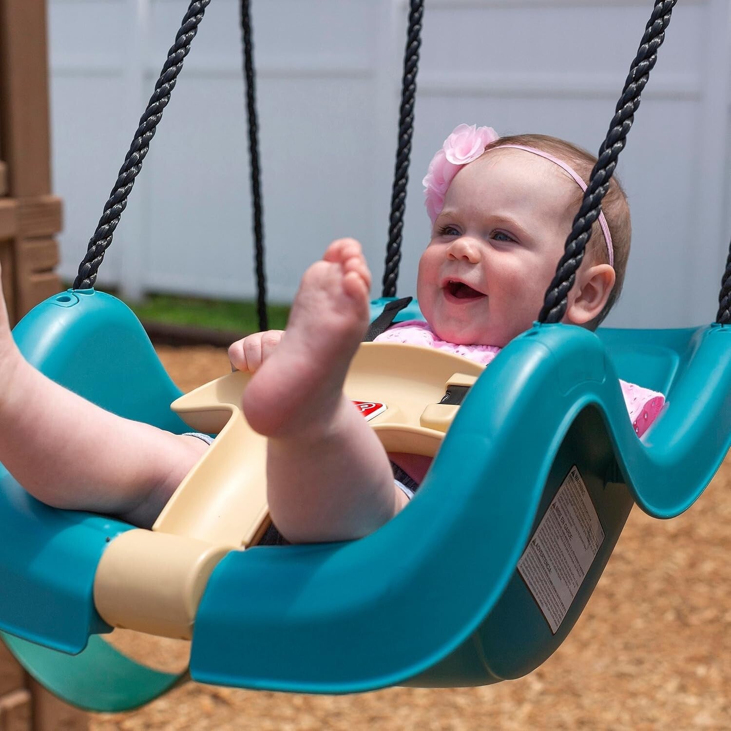 Durable Infant to Toddler Bucket Swing - Safe Outdoor Fun for Ages 9 Months+