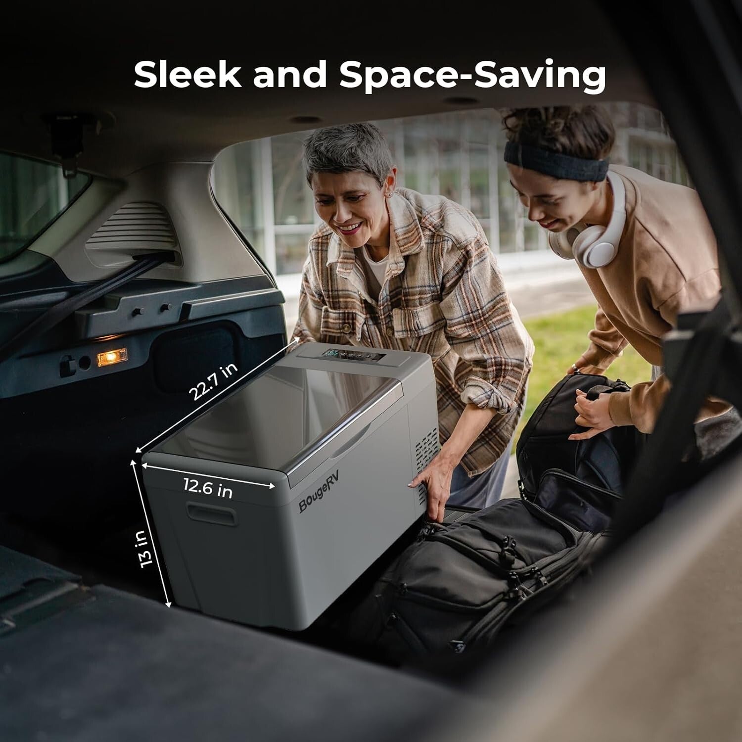 Lightweight 12/24V Portable Freezer with Memory Feature - Ideal for Tailgating