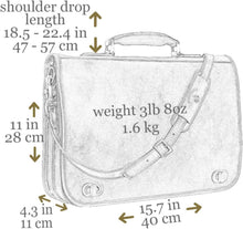Load image into Gallery viewer, Versatile Leather Briefcase for Men with Detachable Shoulder Strap - Gift Ready