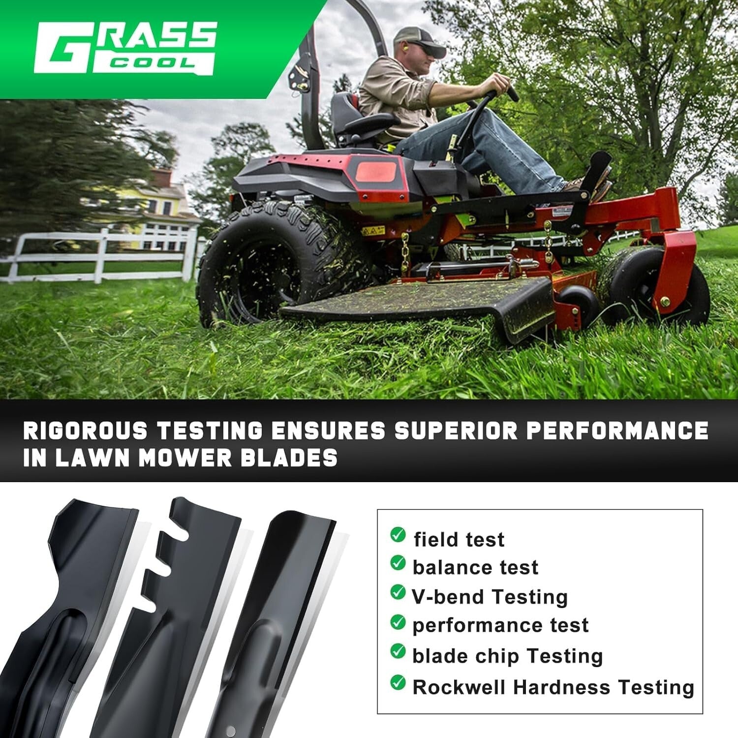 Precision 42-Inch Mower Blades for Toro Timecutter - 2 Pack, Rust-Resistant