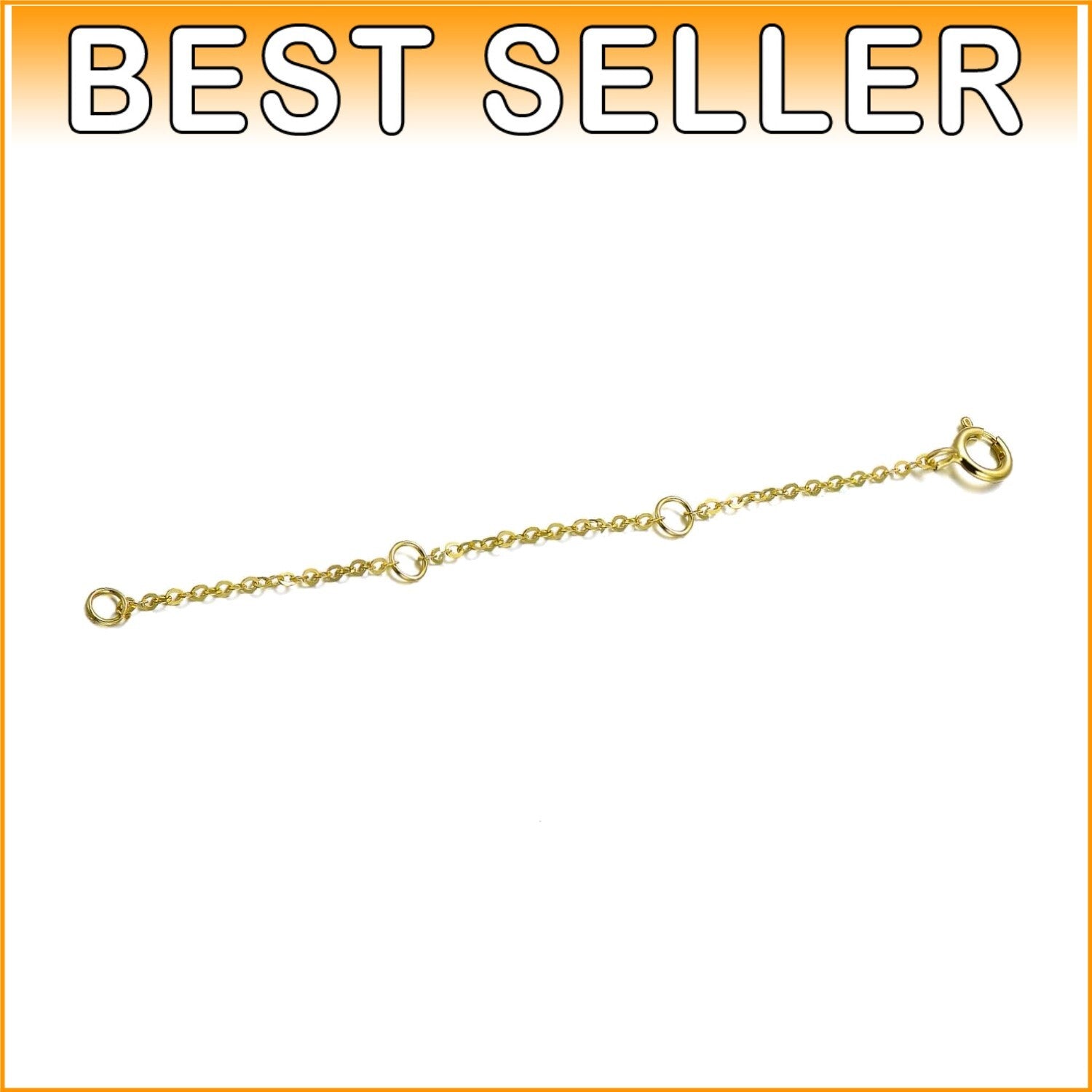 14K Gold Adjustable Necklace Extender 2-4 Inch for Elegant Jewelry Versatility