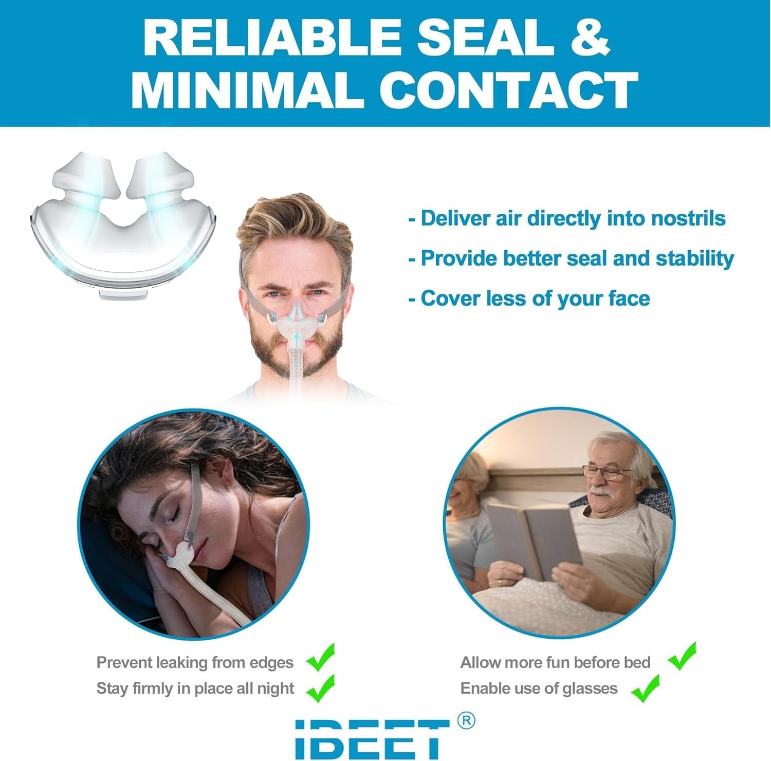 Lightweight Large Nasal Pillow Kit for P10 - Upgrade Your Sleep Experience