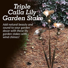 Load image into Gallery viewer, Rust Resistant Calla Lily Wind Chime Garden Stake - Ideal Gift for Garden Lovers