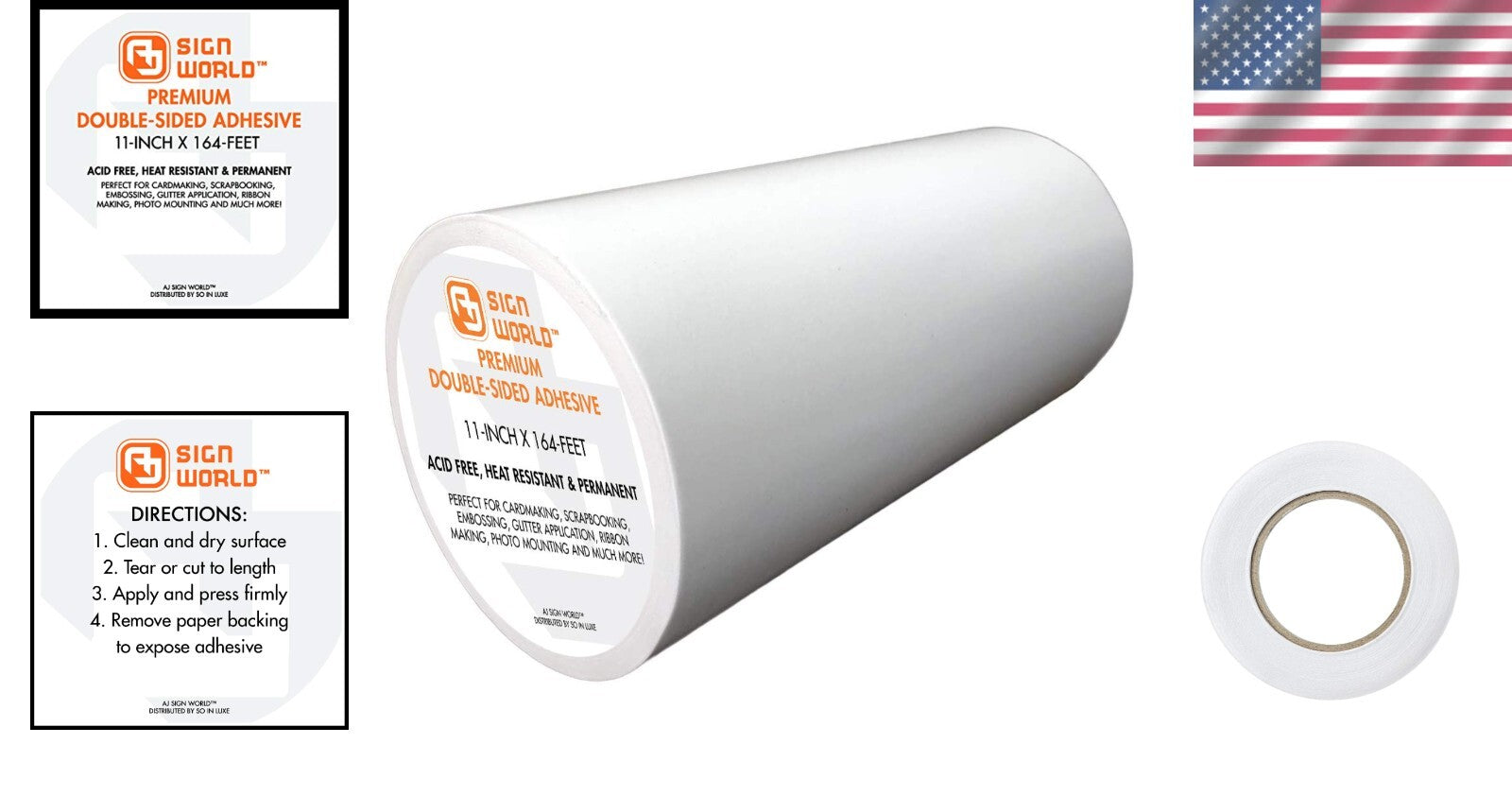 Extra-Long 11" Ultra-Thin Double-Sided Tape - Perfect for All Crafting Needs