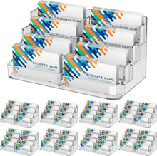 Load image into Gallery viewer, Elevate Your Desk with a Polished 8-Pack Acrylic Business Card Display Holder