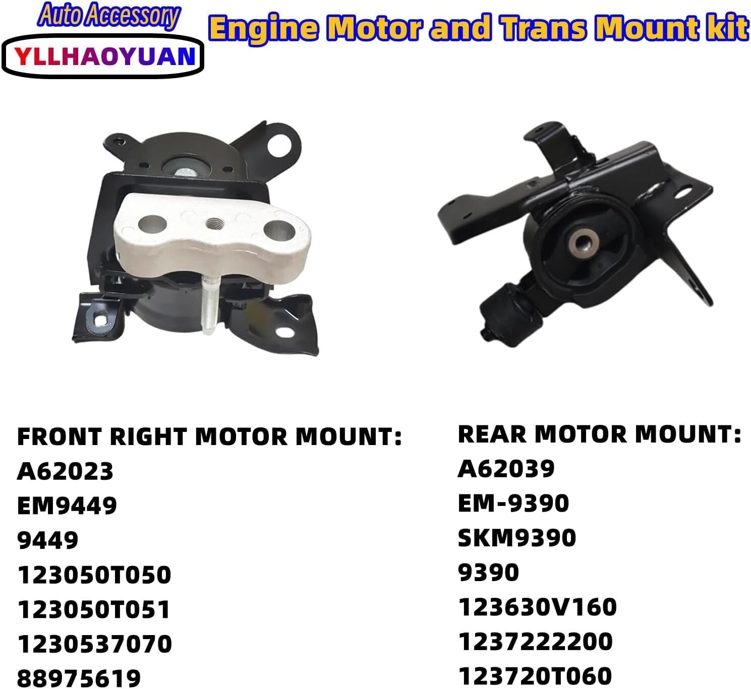 High-Quality Engine Mounts Compatible with 2009-2013 Corolla & Pontiac Vibe