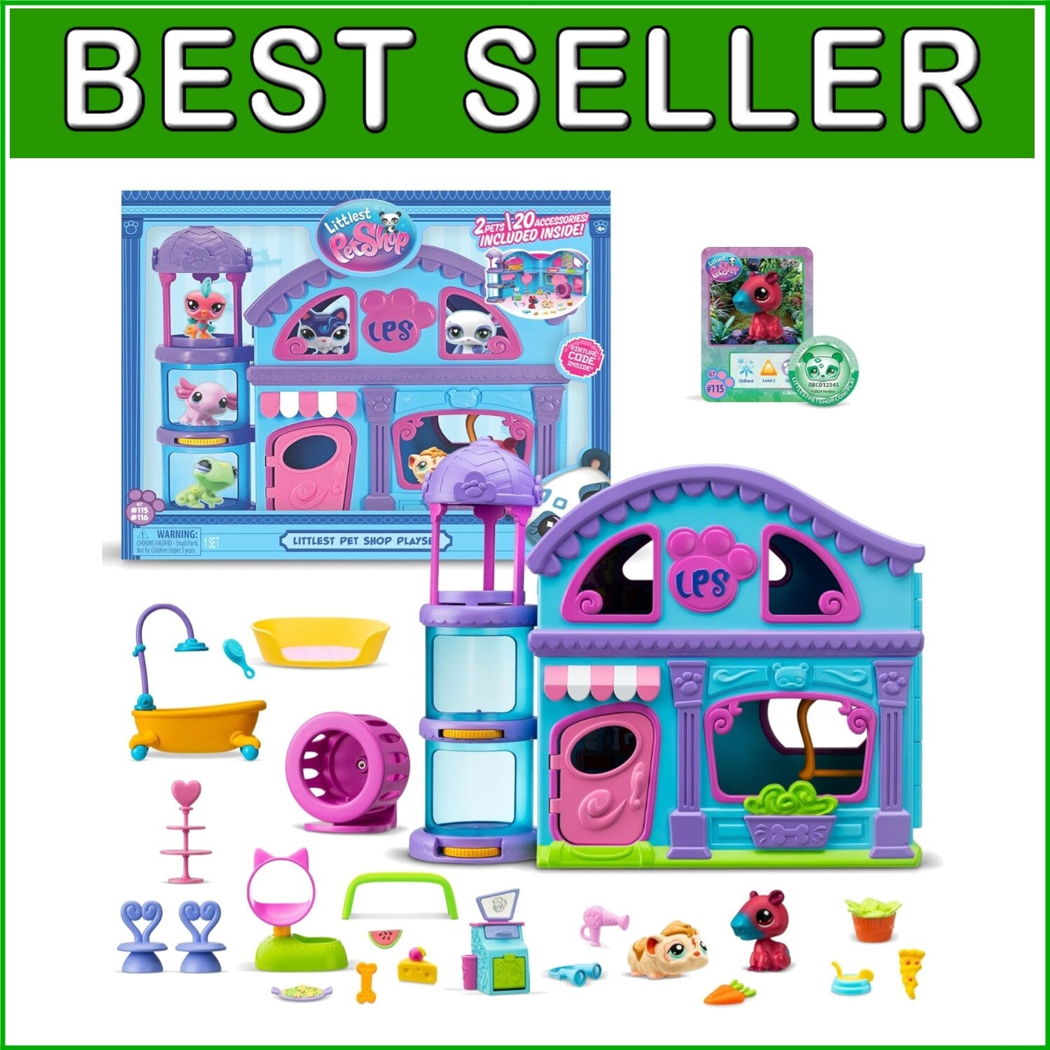LPS Gen 7 Playset with 2 Pets & 20 Accessories - Ultimate Kidult Toy for Ages 4+