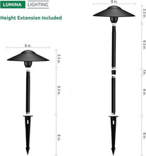 Load image into Gallery viewer, Elegant 12V LED Pathway Lights - Durable Waterproof Landscape Lighting 2-Pack