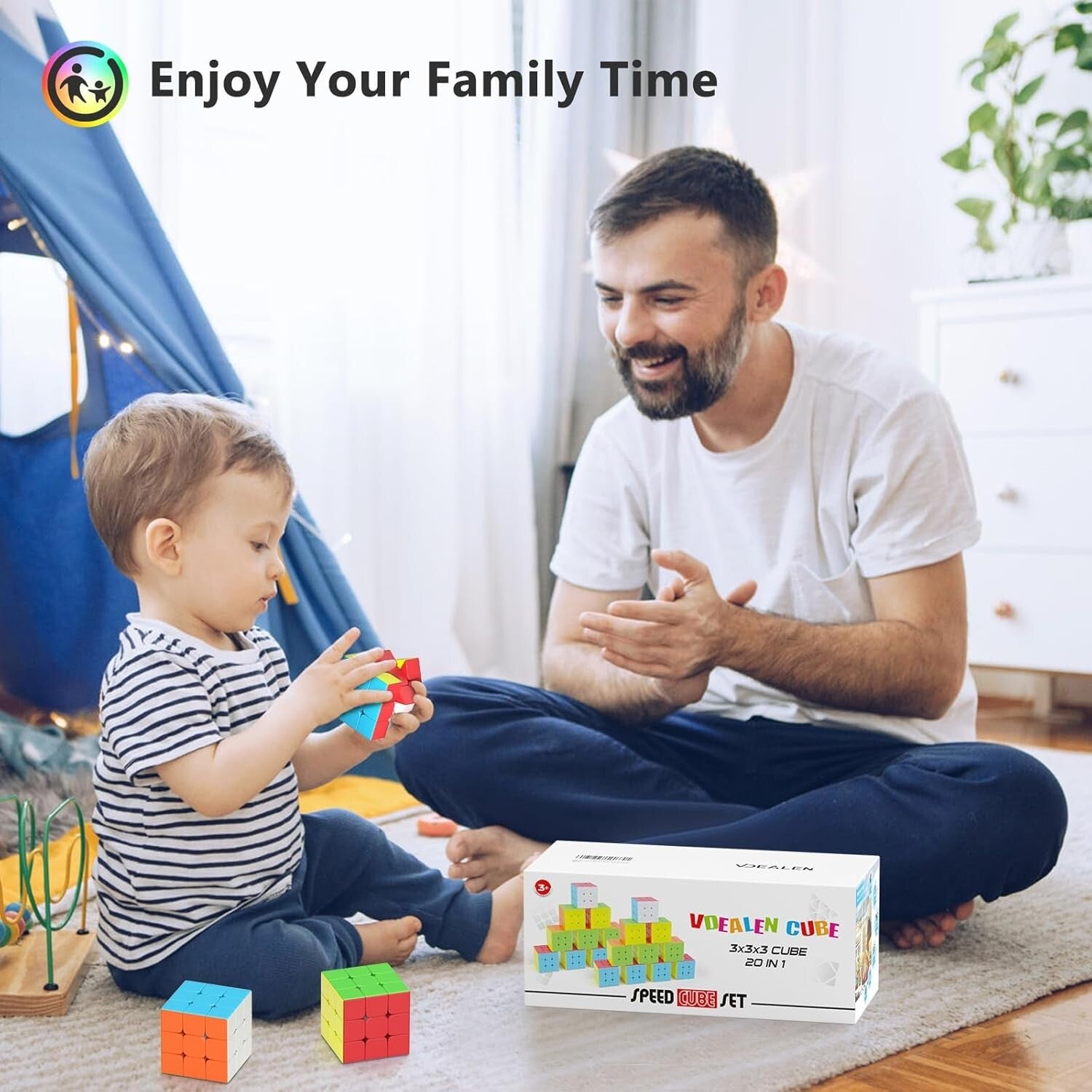 Portable 3x3x3 Speed Cubes Set - Perfect Gifts for Birthday and School Parties