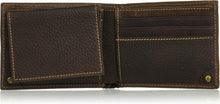 Load image into Gallery viewer, Functional Brown Leather Wallet with Zippered Billfold and Removable Passcase
