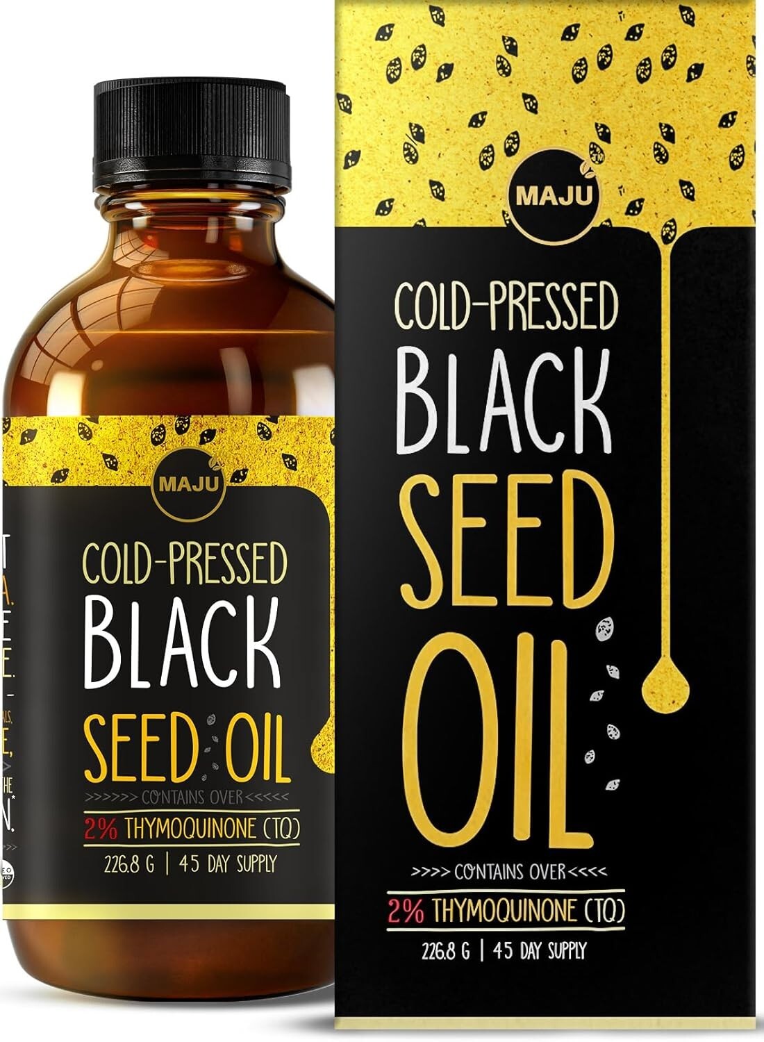 Maju 8 Oz Black Seed Oil - Cold-Pressed, Antioxidant-Rich Natural Health Oil