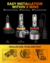 Load image into Gallery viewer, Cool White LED Light Bulbs Combo - H11 9005, 82K Lumen Upgrade for All Vehicles
