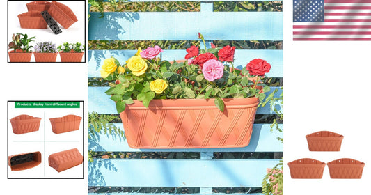 16.5 Inch Wall-Mounted Planters - Lightweight Terracotta Pots for Modern Gardens