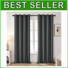 Load image into Gallery viewer, Elegant Blackout Grommet Curtains - Thermal Insulated &amp; Noise-Reducing, Set of 2