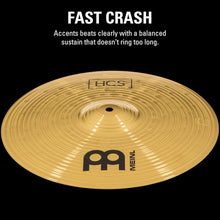 Load image into Gallery viewer, HCS 14" Crash Cymbal - Perfect for Every Musical Style with Bright Brass Finish