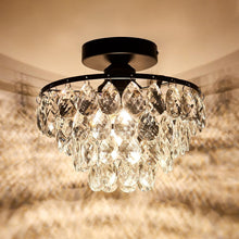 Load image into Gallery viewer, Small Modern Crystal Ceiling Light Chandelier for Hallway &amp; Bedroom Elegance